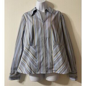 4 For $20 Fashion Bug Blue Striped Women's XL Long Sleeve Top - Retail $26.99